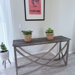 Console Table - Rustic Wood 
