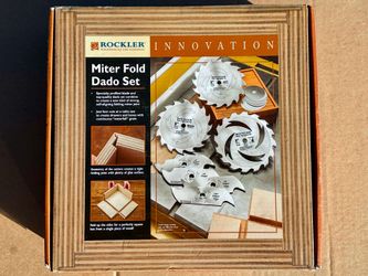 ROCKLER Miter Fold & Dado Set, Make a SEAMLESS BOX with just 4 Cuts, Mint Condition, New $550+