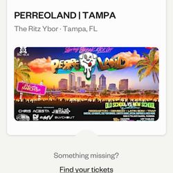 Perreo Land Ticket For Sale 