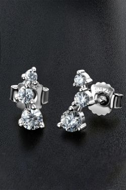Moissanite Your Way Stud Earrings 925 Sterling Silver Pass Diamond Tester