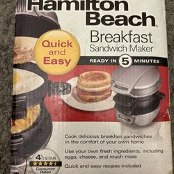 Hamilton Beach Breakfast Sandwich Maker #25475W Egg McMuffin