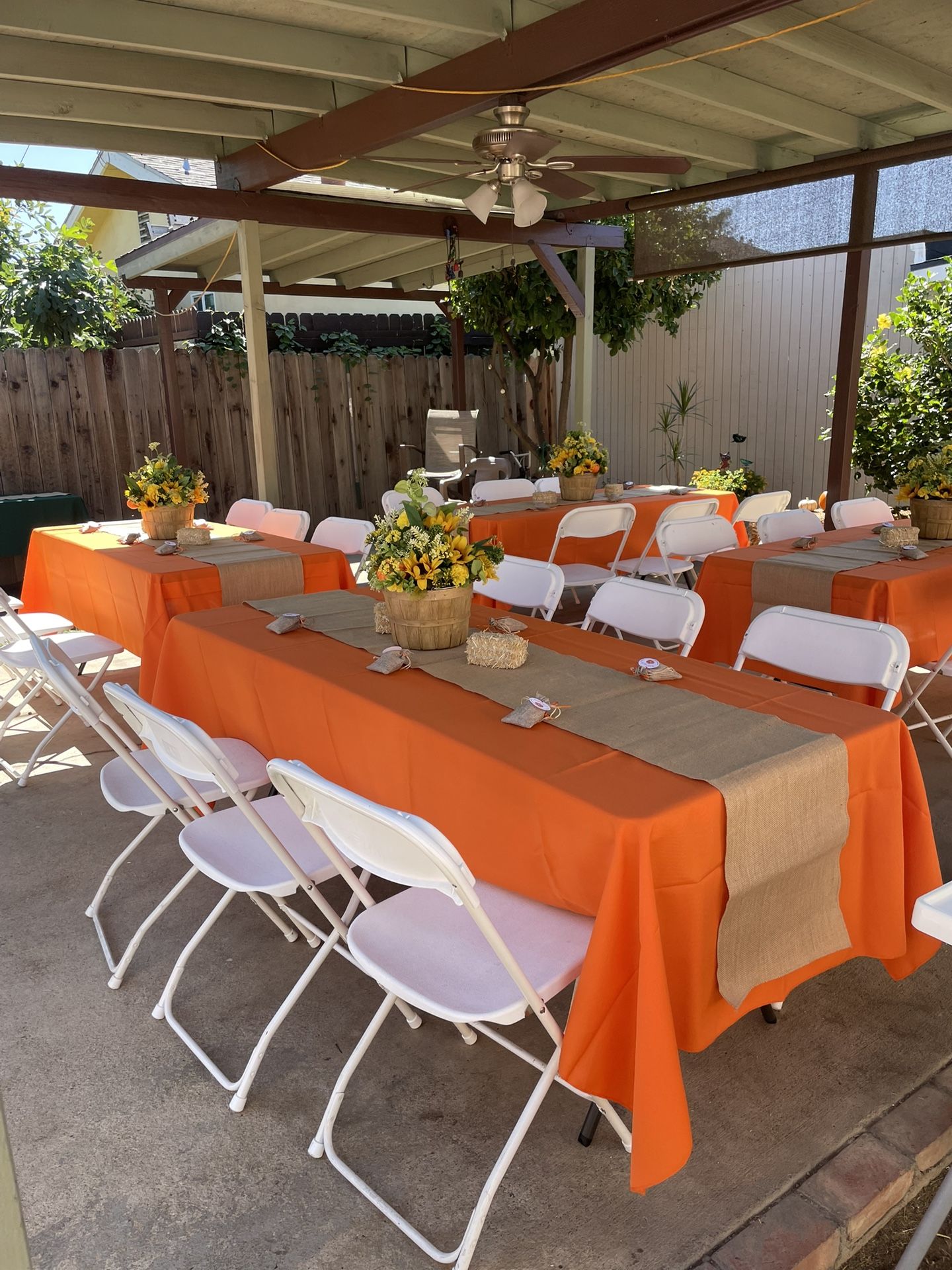 Orange Tablecloths And Runners