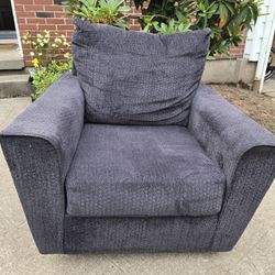 Ashley Cozy Slate Armchair Chenille