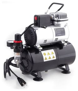 NEW- Timbertech Upgraded Airbrush Single-Piston Oil-free Mini Compressor