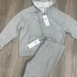 Full Zip Alo Grey Mens Set