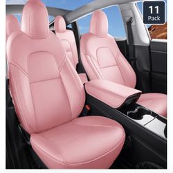 Pink Tesla car Seat Covers