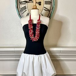 Bubble Hem Strapless Dress