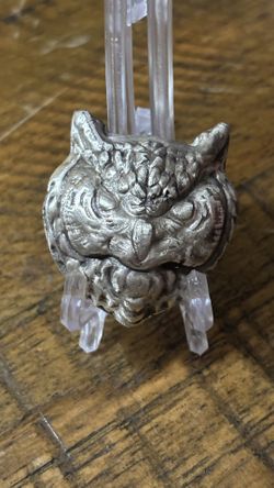 .999 Silver 2.5 Oz Poured Owl Head