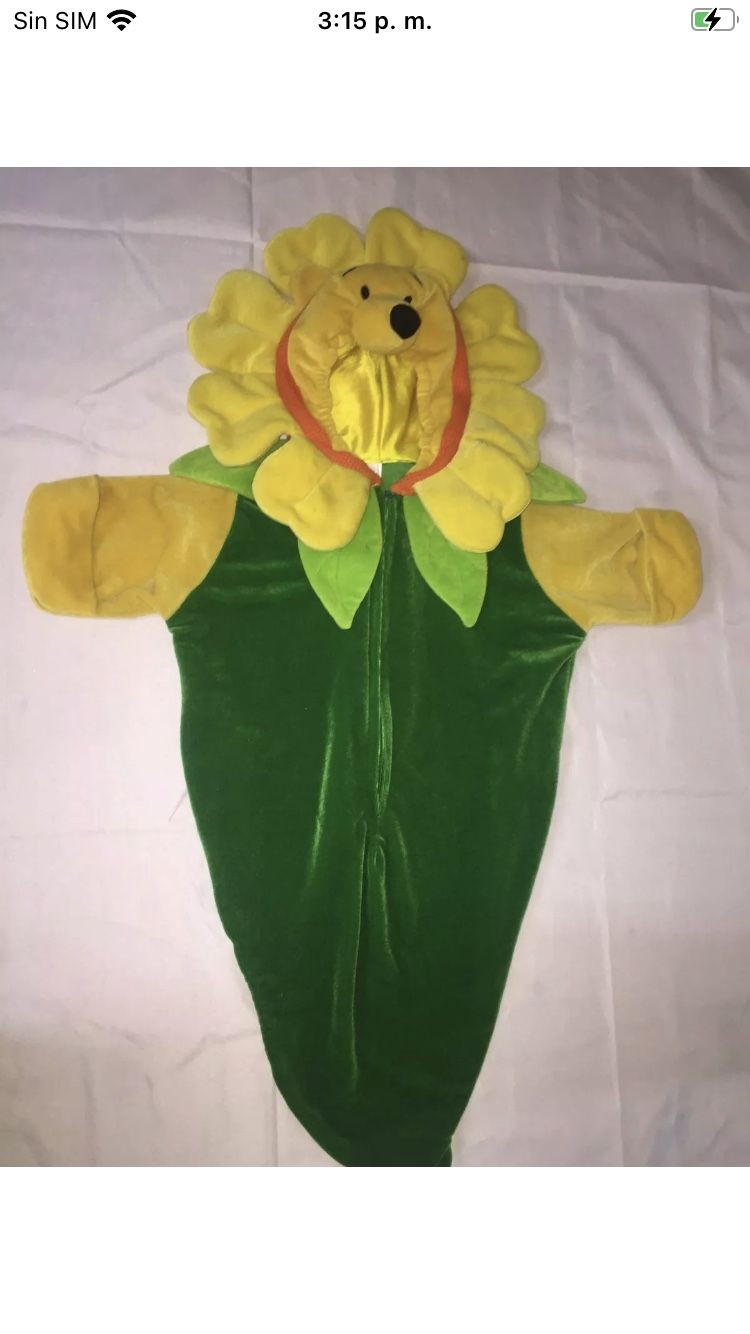Disney Store Baby Winnie the Pooh Flower Halloween Costume 0-3 Months spri
