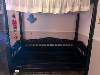 Solid Wood Twin Canopy Bed