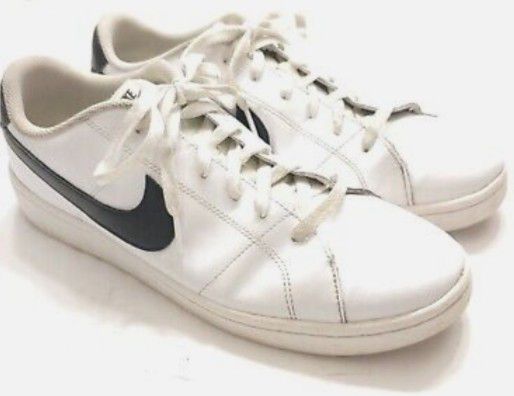 Nike COURT ROYALE 2 Mens size 8.5 White Leather Low Top Sneakers Shoes

