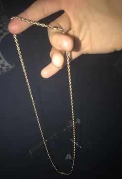 14k 24 inch hollow gold chain