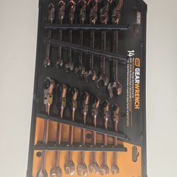 Gearwrench 14 Pcs Sae/metric Ratcheting Wrench Set