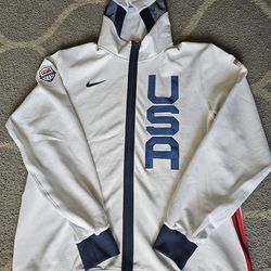 NIKE TEAM USA OLYMPIC Basketball Therma Flex Showtime Hoodie Jacket Size XL Tall *RARE New Without Tags