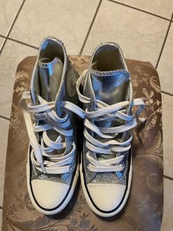 Silver Glittery Converse
