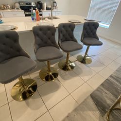 Four Barstools Dark Gray, Barely Used
