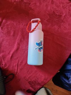 Pretty 32oz Water Bottle With Red Braided Handle