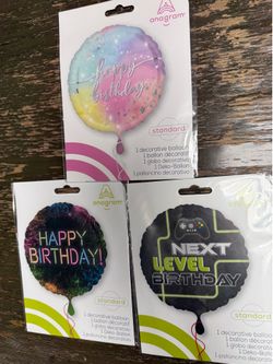 Happy birthday foil balloons