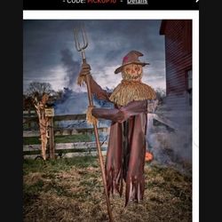 7 Ft 10 In Mack Straw Halloween Animatronic