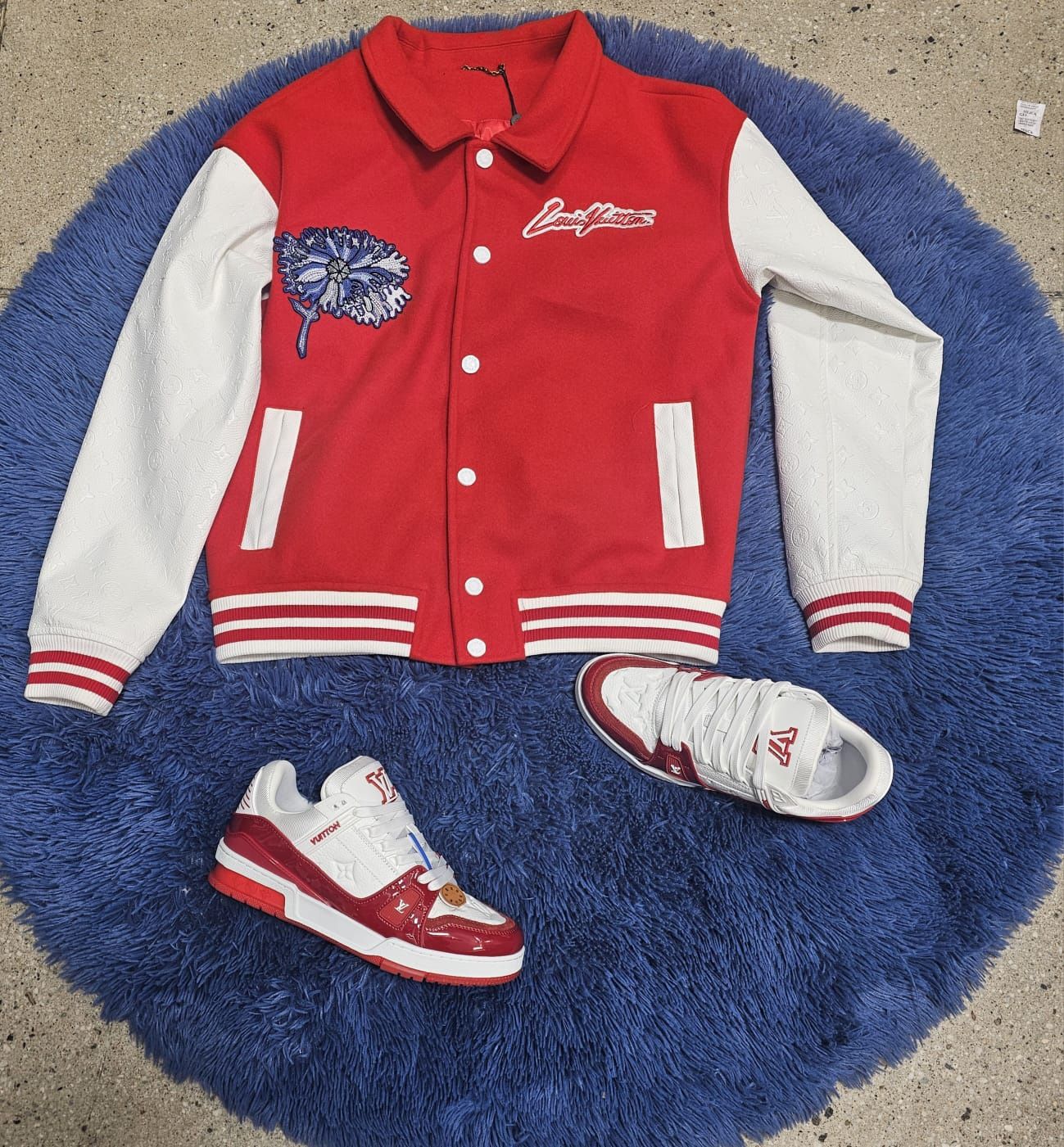 Louis Vuitton sneakers and jacket