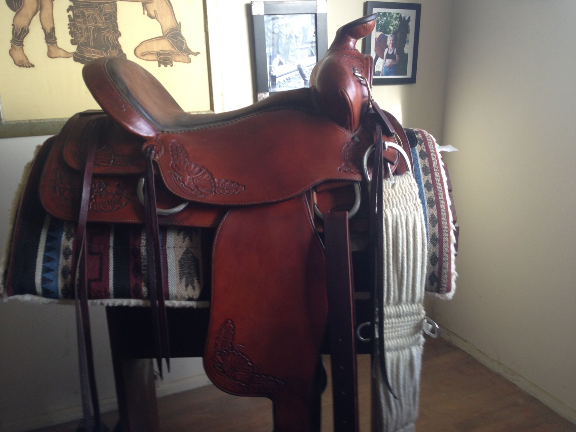 Like New McPherson Custom Roping Saddle 18”