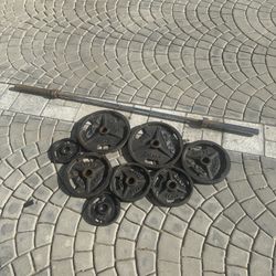 Olympic Barbell and Weighted Plates