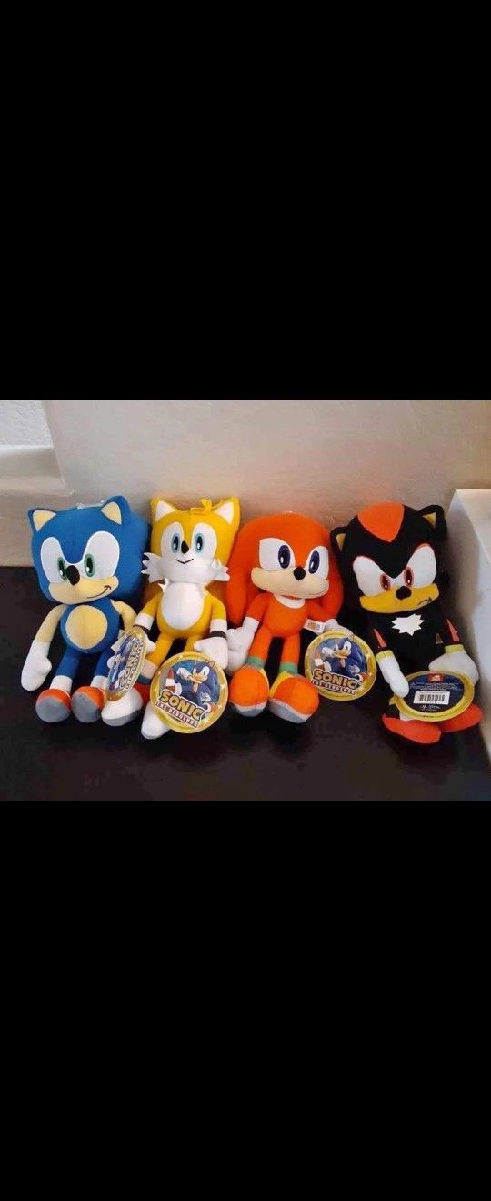 Sonic, Tails, Knuckles, Shadow, Pokemon Set, Mario Bros., Mario Cart, Sticker Sonic Plushies