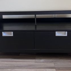 Black TV Stand With Wheels