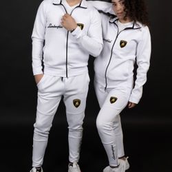 White Lamborghini Track Suite - Large