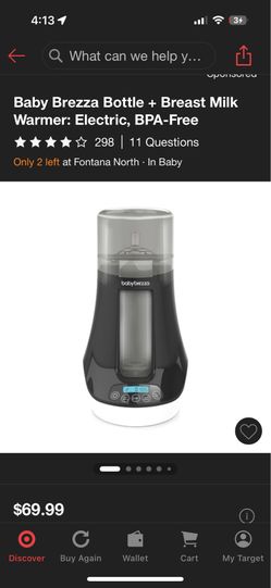 Babybrezza bottle and breastmilk warmer