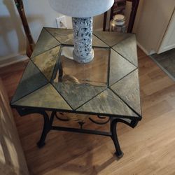 Slate And Iron Coffee Table Set 