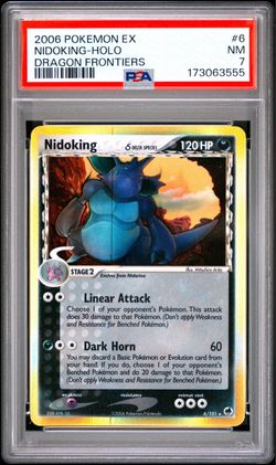 2006 Pokémon Nidoking Holo Dragon Frontiers PSA 7