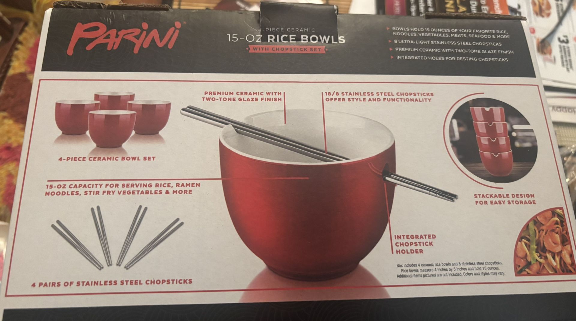 Rice Bowls With Chopsticks-NEW!
