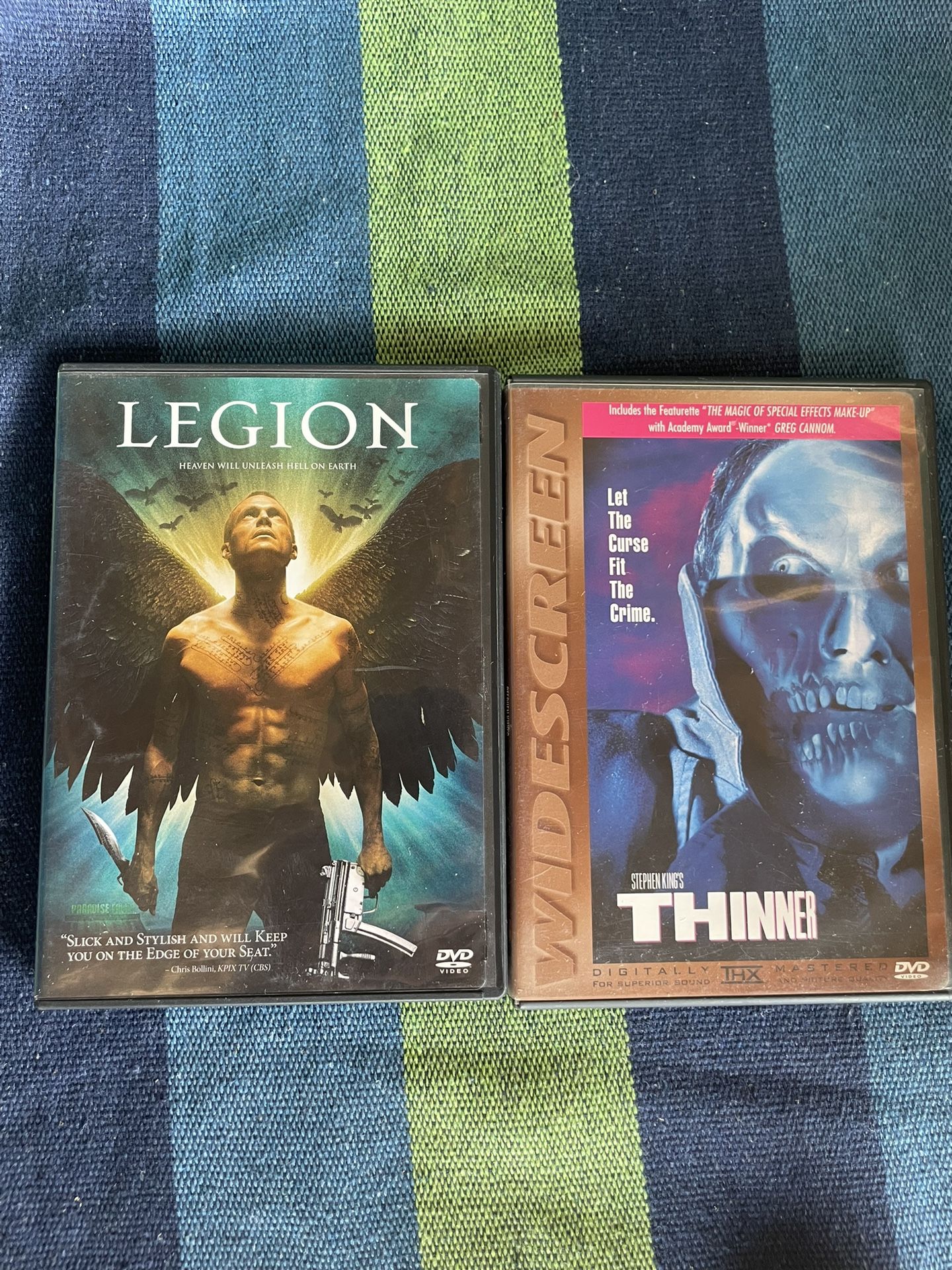 🎬 Horror Thriller 2‑Movie DVD Bundle – Legion // Stephen King’s Thinner – Action // Suspense