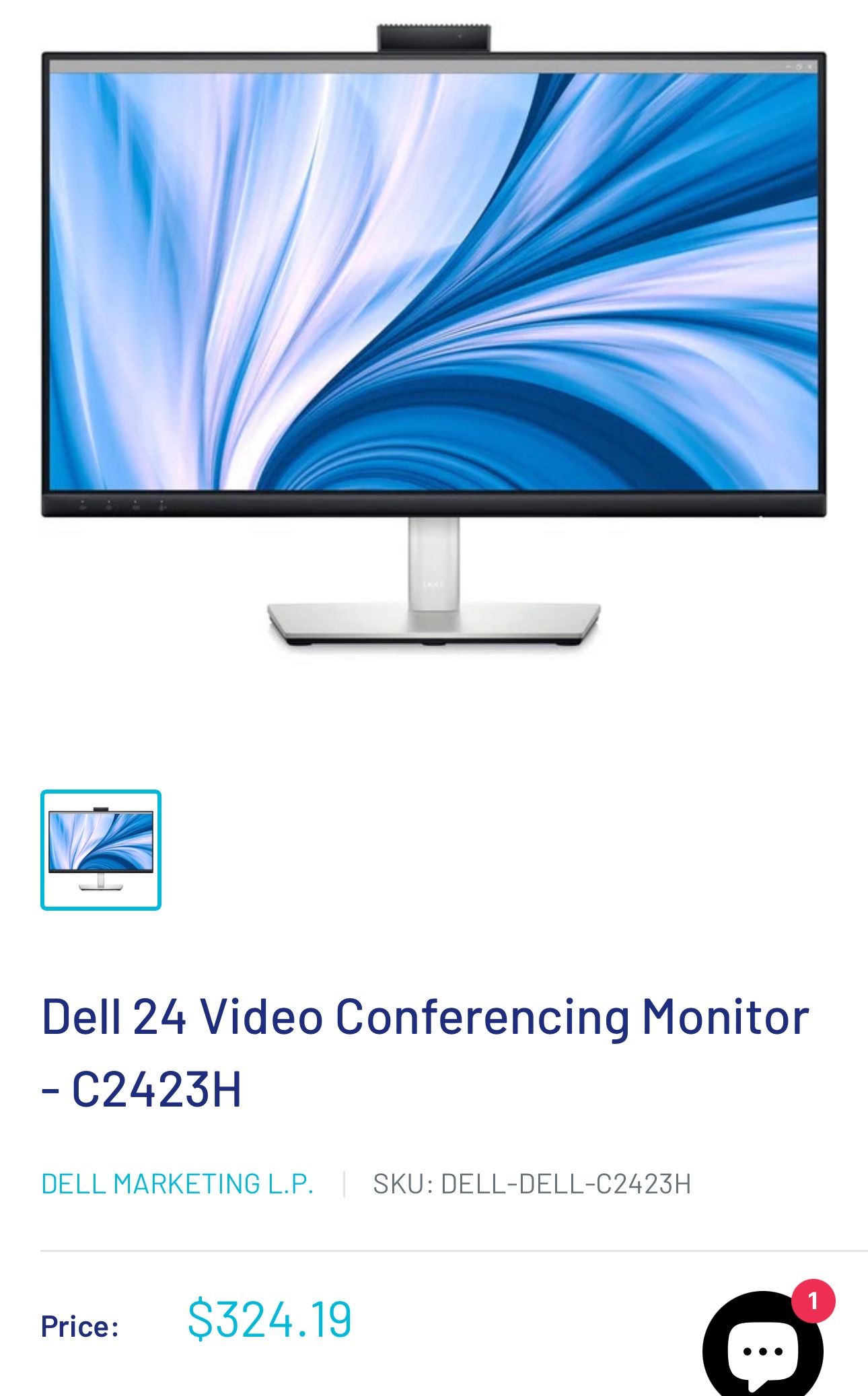 Dell 24” Video Conferencing Monitor - C2423H