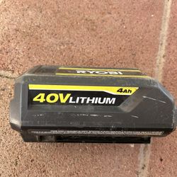 RYOBI 40V LiTHIUM BATTERY