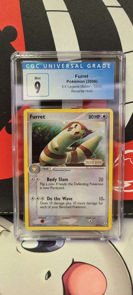 2006 Furret EX Legend Maker Reverse Holo CGC 9