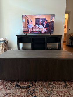 Dark Brown Wood Coffee Table