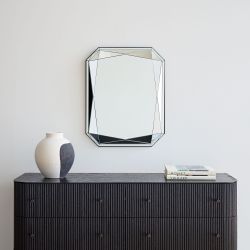 West Elm Faceted Emerald Cut Wall Mirror