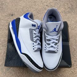 Racer Blue Jordan 3s Size 10.5💧