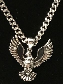 Eagle Pendant on 22” Thick Chain