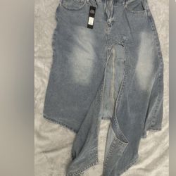 Fashion Nova Denim Skirt New Size XL