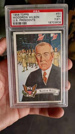 1956 Topps U.S. Presidents #30 WOODROW WILSON PSA 7 (ST)