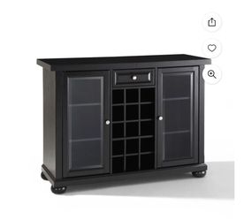 Crosley alexandria sliding top bar. Black