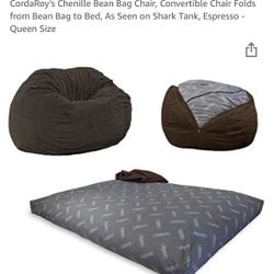 CordaRoy's Chenille Bean Bag Chair and Bed