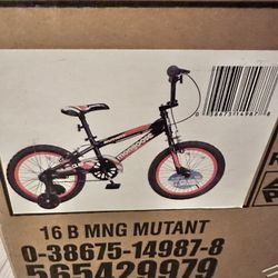 Brand New In Box Mongoose Mutant Kids BMX Bike, 16 Inch