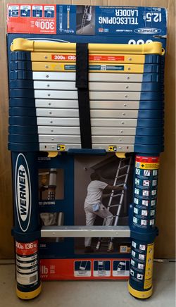 Werner TS1250 Professional Telescoping Ladder (12.5 ft / 300 lb) – New Open Box