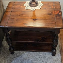 Ethan Allen antique accent and table.