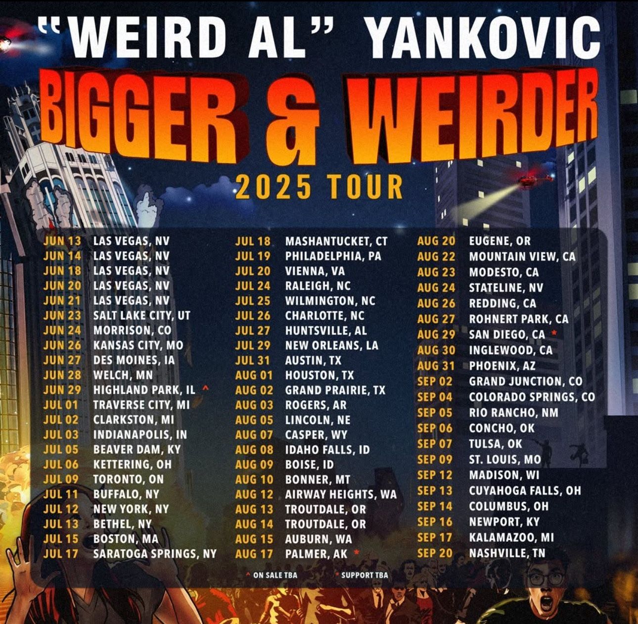 4x Tickets  - Weird Al “Bigger & Weirder” Tour (Ravinia)