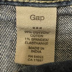 Gap 1969 Womens Denim Skirt Jean Mini Blue Medium Wash Fringe Raw Hem Size 6